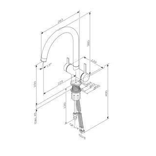 Смеситель для кухни Am.Pm Func F8F07722 черный